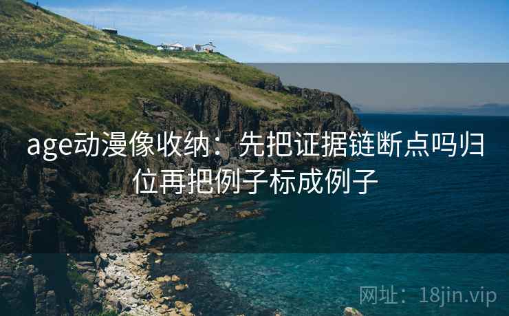 age动漫像收纳:先把证据链断点吗归位再把例子标成例子 age动漫像收纳:先把证据链断点吗归位再把例子标成例子